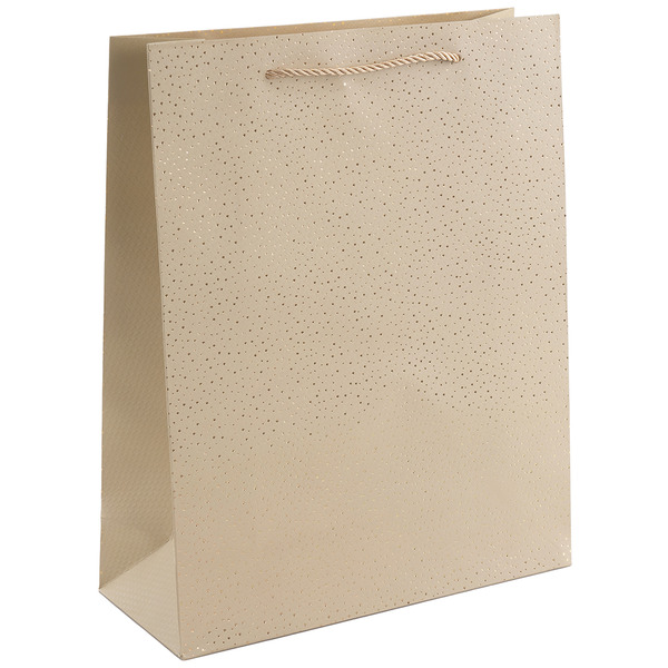 Пакет подарочный, 210гр, Сверкающие блестки, Дизайн №2, Золото, Металлик, 32*26*10 см, 1 шт.