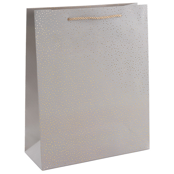 Пакет подарочный, 210гр, Сверкающие блестки, Дизайн №3, Серебро, Металлик, 32*26*10 см, 1 шт.