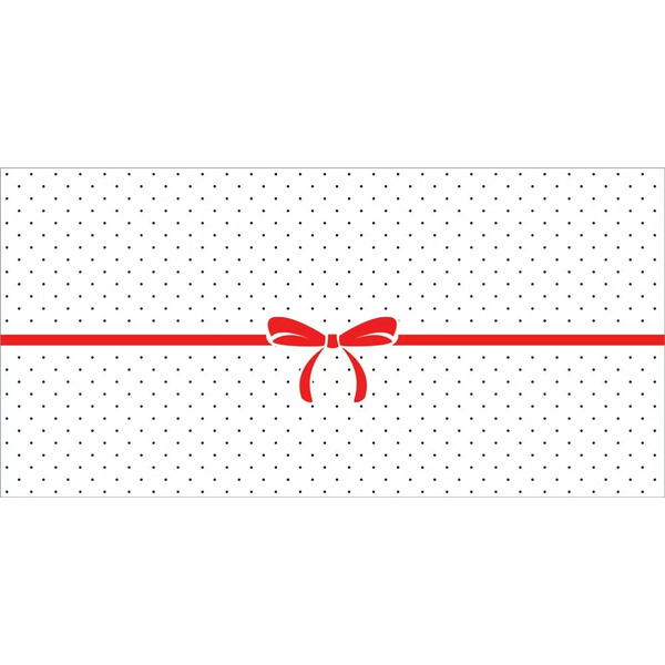Конверт для денег, Красный бант (горошек), 10 шт.