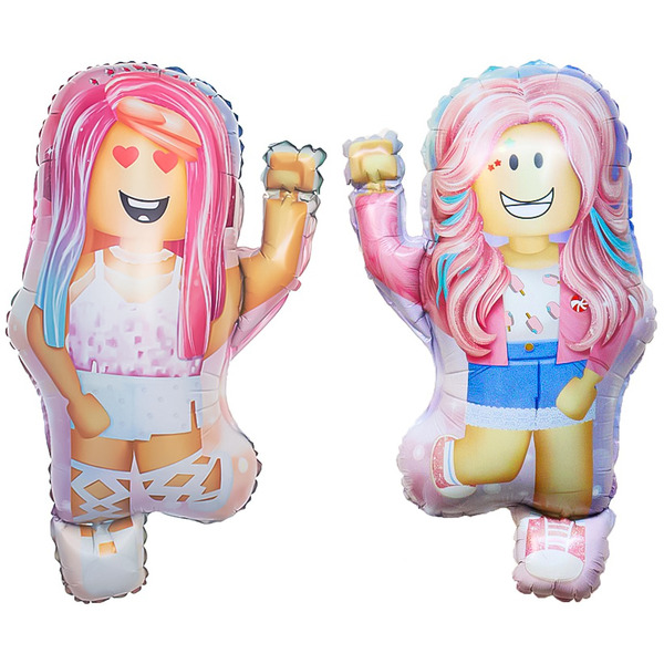 Шар (29"/74 см) Фигура, Блоки, Девочки, 1 шт.
