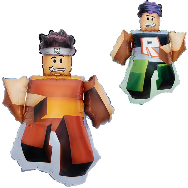 Шар (34"/86 см) Фигура, Блоки, Мальчики Герои, 1 шт. в уп.