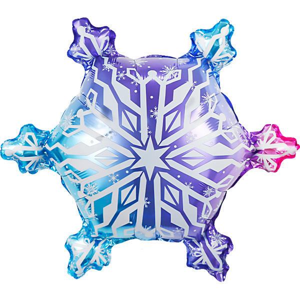 Шар (26"/66 см) Фигура, Волшебная снежинка, Градиент, 1 шт. в уп.