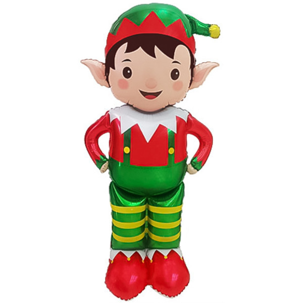 Шар 3D (61"/155 см) Фигура, Новогодний эльф, 1 шт. в уп.