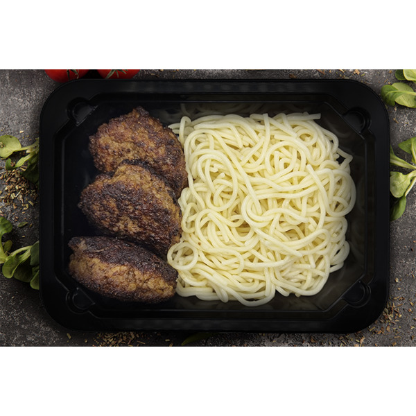 Котлеты печеночные со спагетти, 300г