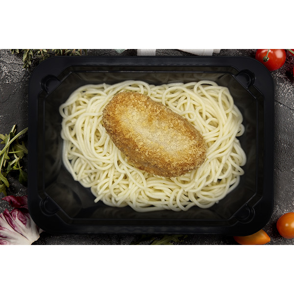 Котлета сливочная со спагетти, 300г