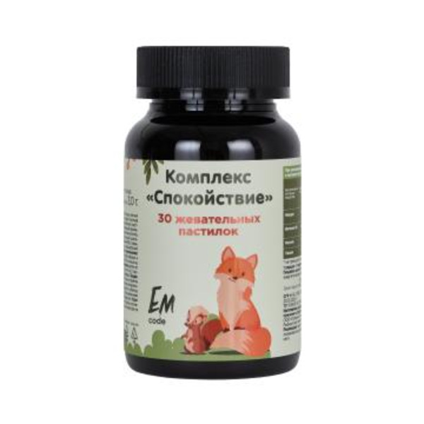 EMcode, Комплекс для детей «Спокойствие», жевательные пастилки, 30 шт.