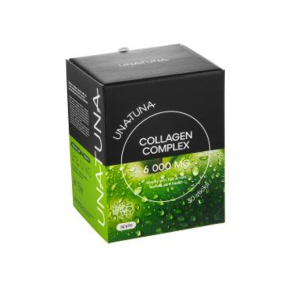 UNATUNA, Комплекс коллагена, со вкусом яблоко, стики, 30 шт.