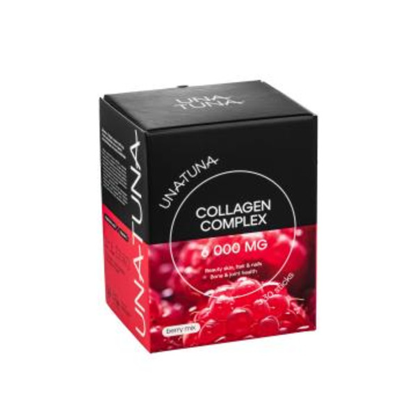 UNATUNA, Комплекс коллагена, со вкусом ягодный микс, стики, 30 шт.