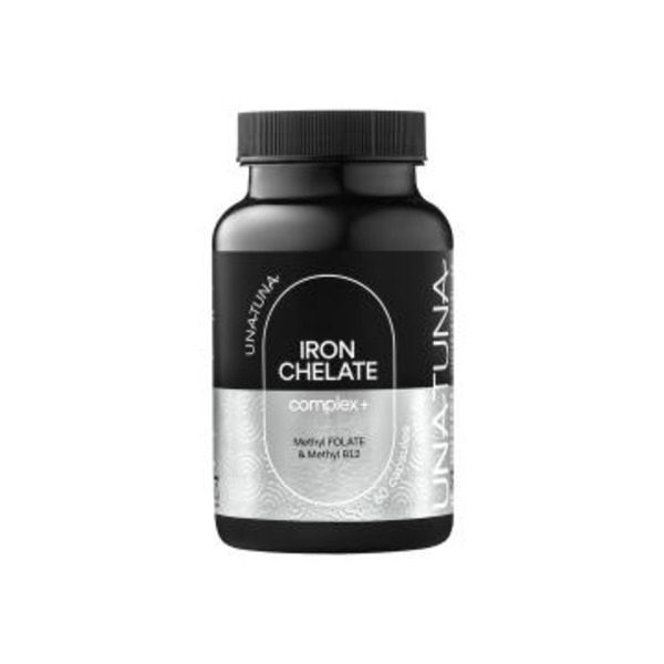 UNATUNA, Комплекс хелатного железа с метафолином и витаминами, капсулы, 60 шт.