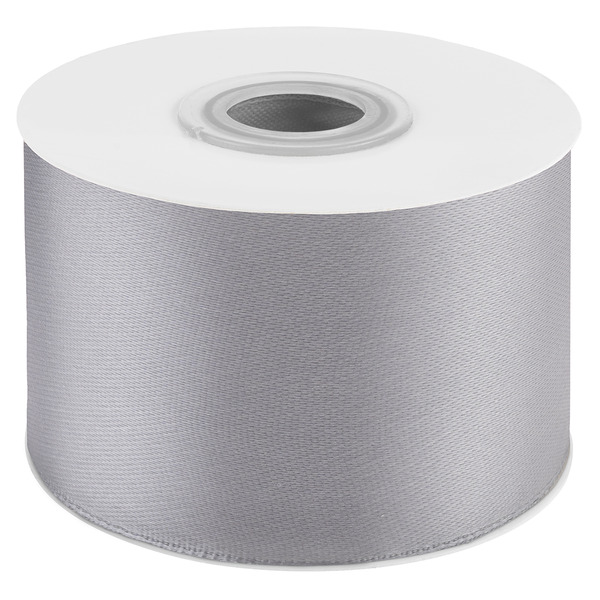 Лента атласная (5 см*22,85 м) Серебро, 1 шт.