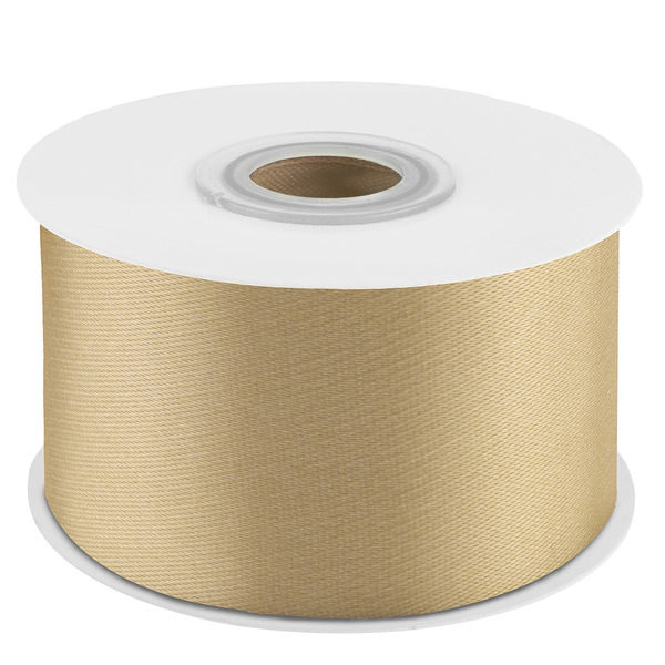 Лента атласная (3,8 см*22,85 м) Золото, 1 шт.