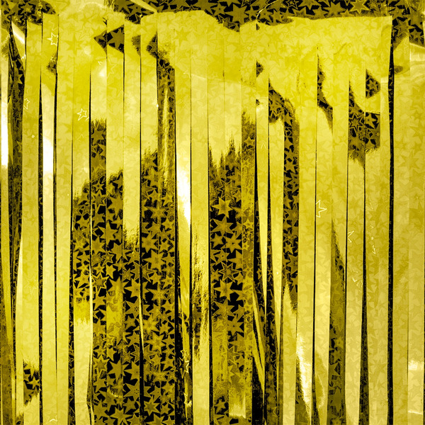 Занавес Дождик Звезды Люкс, Золото, Голография, 60*150 см, 1 шт.