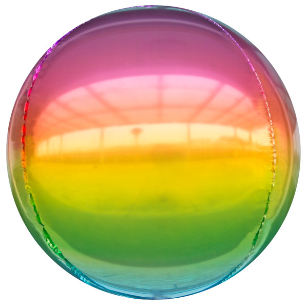 Шар 3D (22"/56 см) Сфера, Радужный, Градиент, 1 шт.