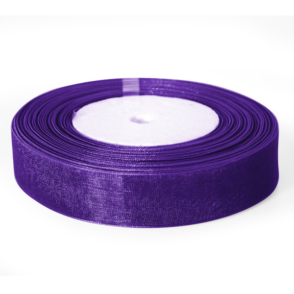 Лента органза (2,5 см*45,72 м) Фиолетовый, 1 шт.