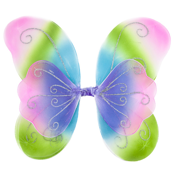 Крылья, Волшебная бабочка, Градиент, с блестками, 50*35 см, 1 шт.