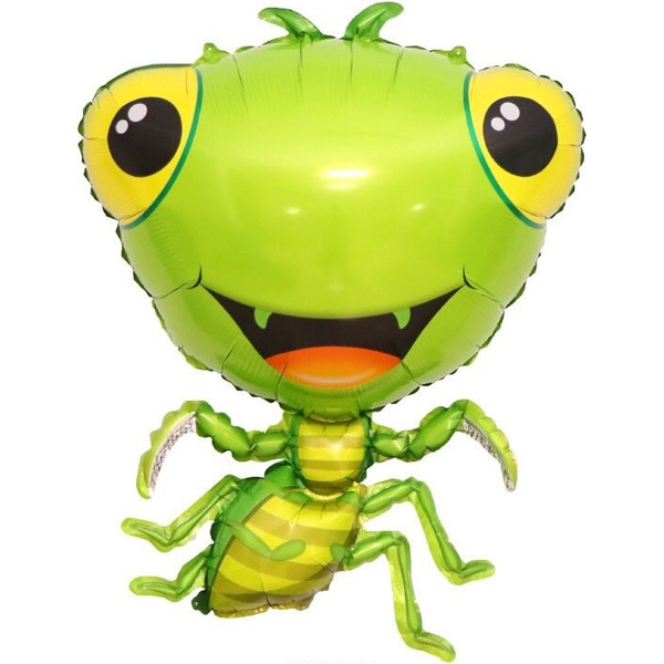 Шар (28"/71 см) Фигура, Счастливый кузнечик, 1 шт.