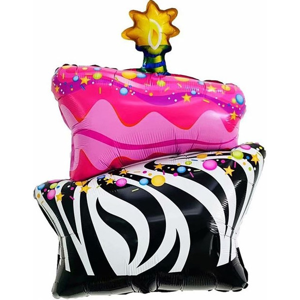 Шар (34"/86 см) Фигура, Яркий торт, 1 шт.