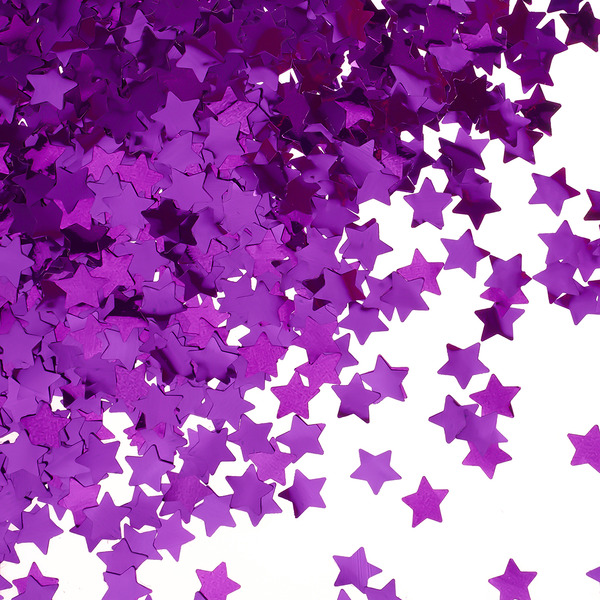Конфетти фольга Звезда, Фиолетовый, Металлик, 1,5 см, 50 г.