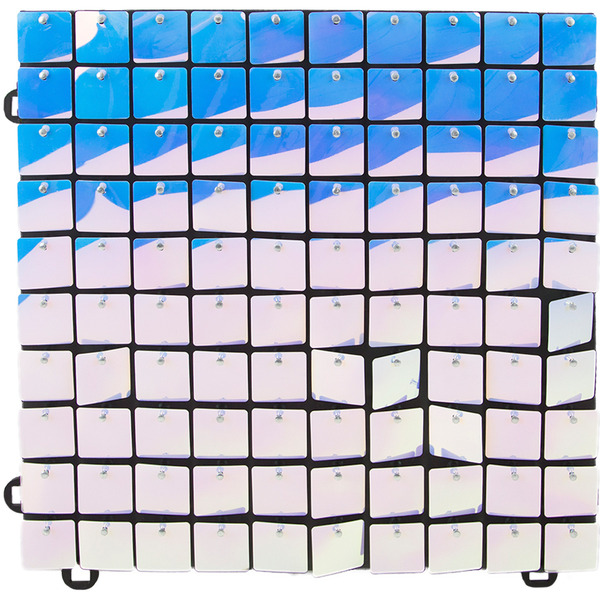 Декоративная панель Пайетки, Жемчужный перелив, 30*30 см. Голубой, Перламутр, 1 шт.