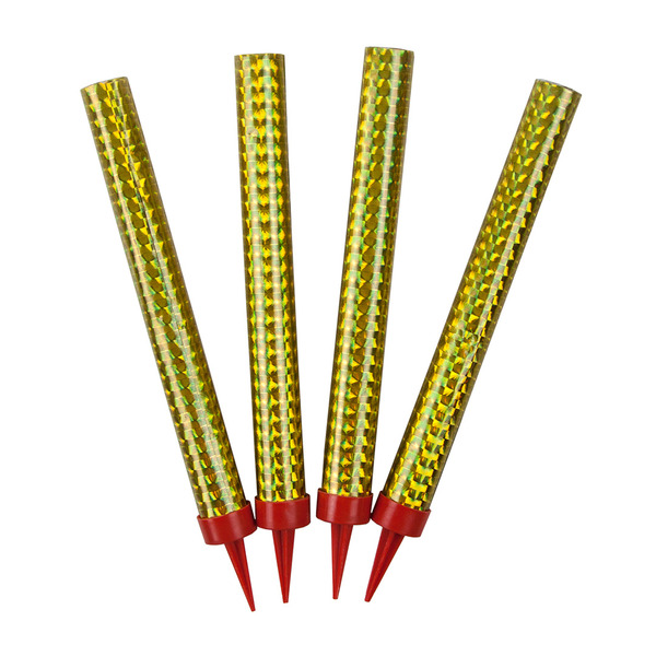 Свеча Фонтан для торта, 40 сек, 14 см, 4 шт. с держат.