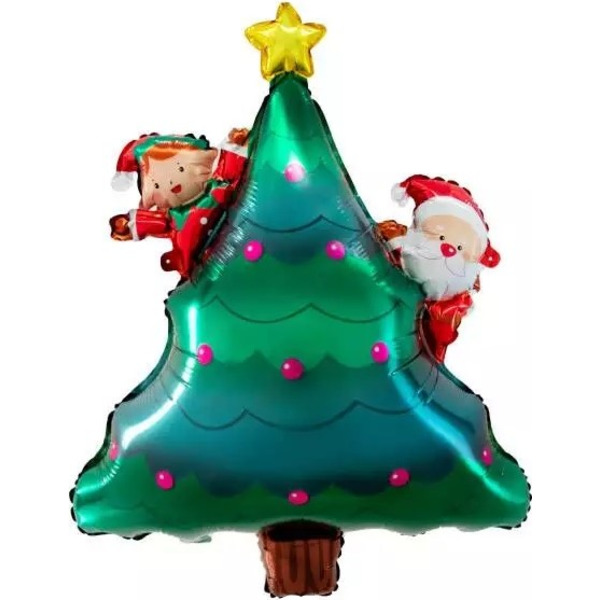 Шар (34"/86 см) Фигура, Новогодняя елочка, 1 шт.