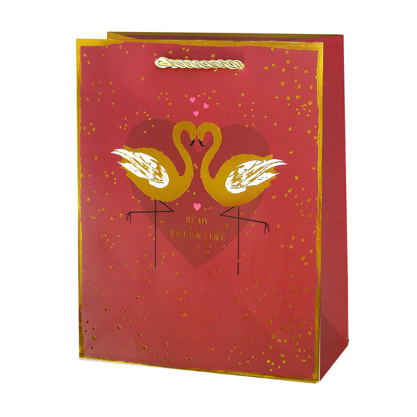 Пакет подарочный, 210гр, Романтика, Дизайн №4, Металлик, 32*25*11 см, 1 шт.