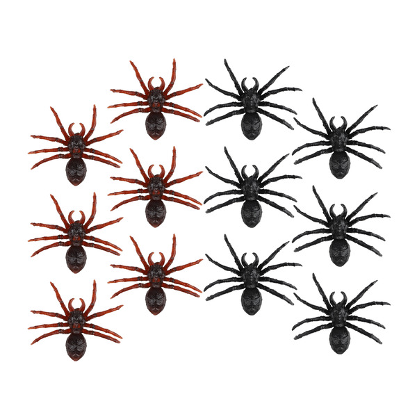 Декоративное украшение, Пауки, Черный/Коричневый, 5,5*4,8 см, 12 шт.