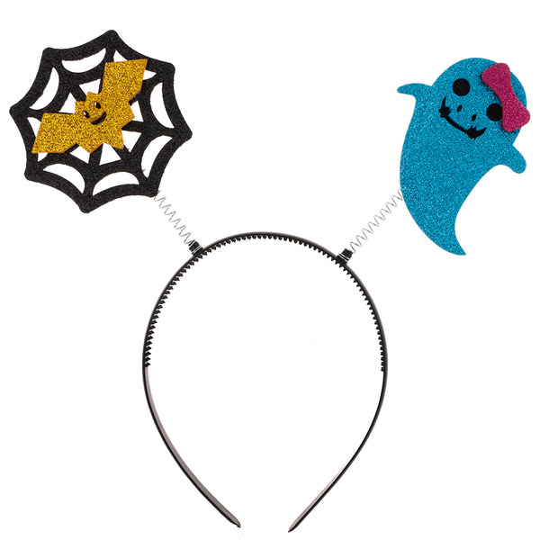 Ободок, Паутинка и привидение, Черный/Голубой, 1 шт.