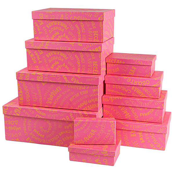 Набор коробок Комплименты для нее, 33*20*13 см, 10 шт. в упак.
