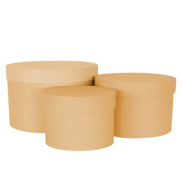 Набор коробок Цилиндр, Кофе с молоком, 20*10 см, 3 шт. в упак.