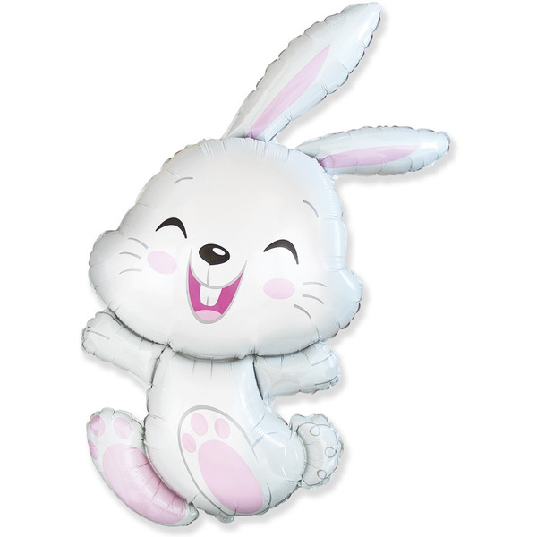 Шар (10"/25 см) Мини-фигура, Милый зайка, 1 шт.