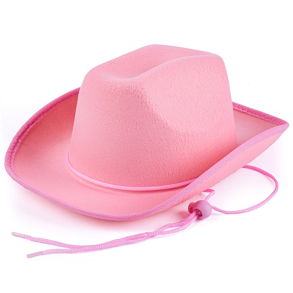 Шляпа Ковбой (мини), со шнурком для затягивания, Розовый, 1 шт.