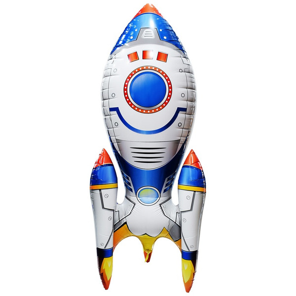 Шар 3D (22"/56 см) Фигура на подставке, Космическая ракета, 1 шт. в уп.