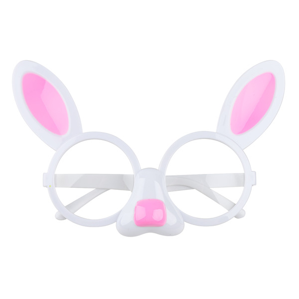 Карнавальные очки, Зайчик, Белый, 1 шт.