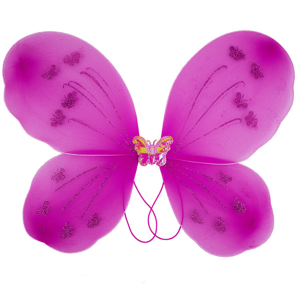 Крылья, Бабочка, Фуксия, с блестками, 48*37 см, 1 шт.