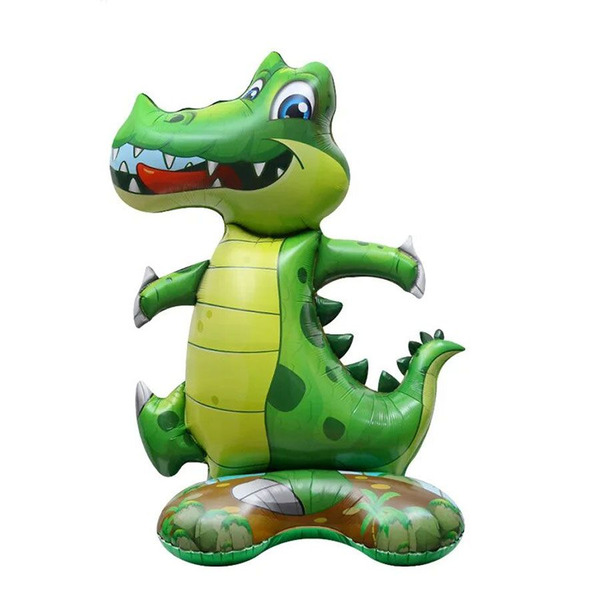 Шар 3D (23"/58 см) Фигура на подставке, Крокодил, 1 шт. в уп.