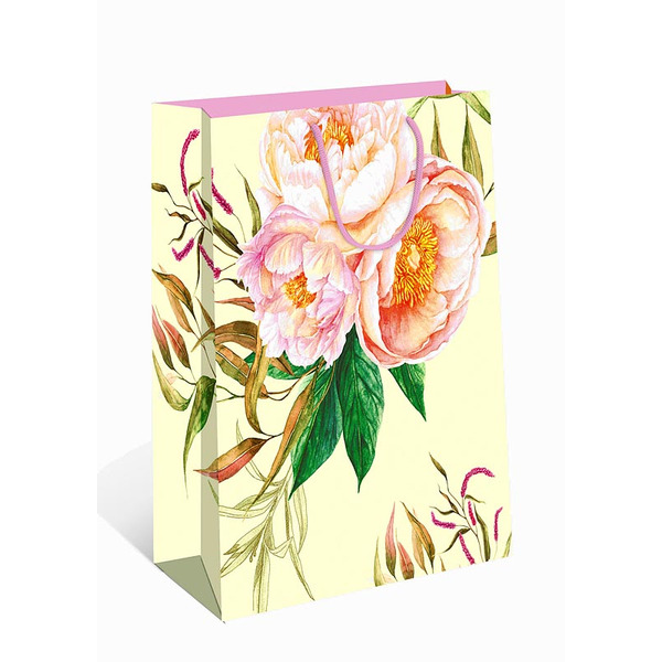 Пакет подарочный, Цветы, 42,5*33*10 см, 1 шт.