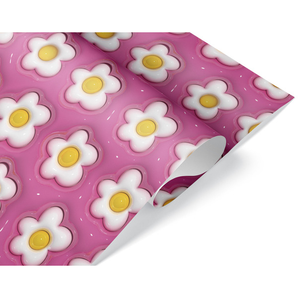 Упаковочная бумага 90гр (0,7*1 м) Ромашки, 10 шт.