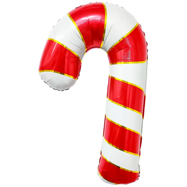 Шар (42"/107 см) Фигура, Леденец трость, Красный, 1 шт.