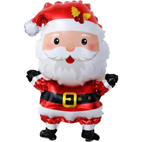 Шар с клапаном (16"/41 см) Мини-фигура, Дед Мороз, 5 шт. в уп.