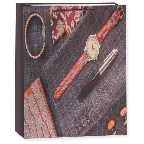 Пакет подарочный, 210гр, Бизнесмен, Дизайн №3, с блестками, 41*30*12 см, 1 шт.