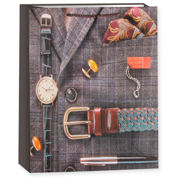 Пакет подарочный, 210гр, Бизнесмен, Дизайн №2, с блестками, 41*30*12 см, 1 шт.