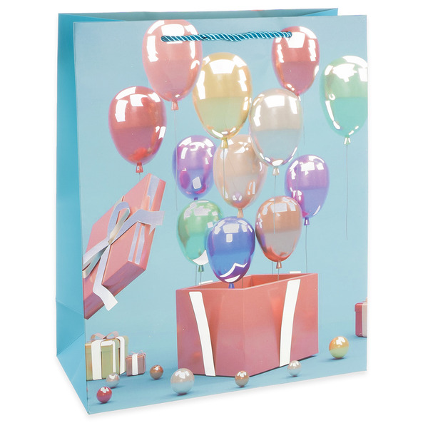 Пакет подарочный, Эффектные шарики, Дизайн №3, Металлик, 41*31*12 см, 1 шт.