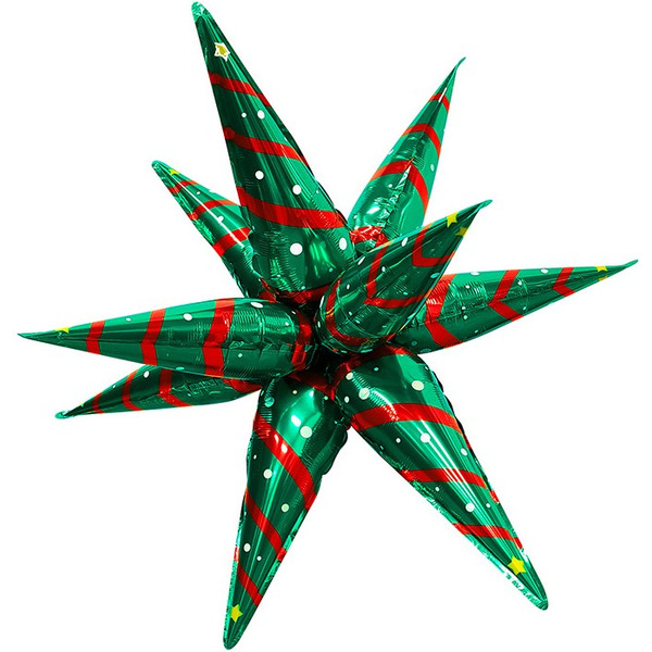 Шар 3D (26"/66 см) Звезда, Составная, Новогоднее настроение, 1 шт. в уп.