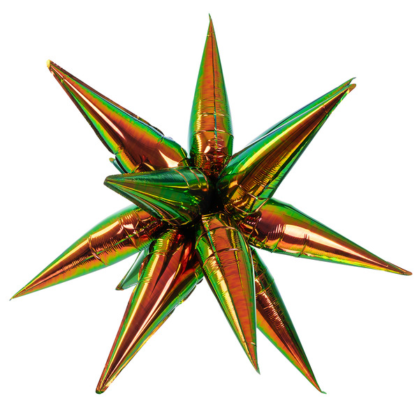 Шар 3D (26"/66 см) Звезда, Объемная, Фантом, Хамелеон, 1 шт. в уп.