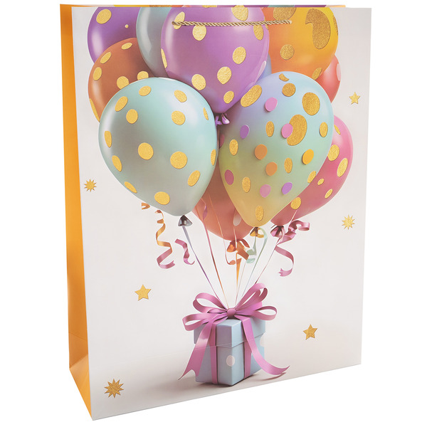 Пакет подарочный, 210гр, Множество шаров, Дизайн №2, 70*50*20 см, 1 шт.