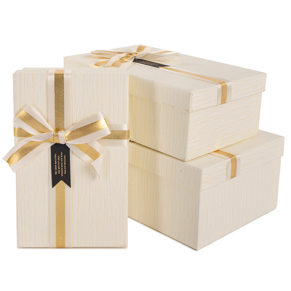 Набор коробок Элегант, Белый, 23*16*9,5 см, 3 шт. в упак.