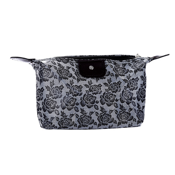 Косметичка на молнии цвет темно-серый