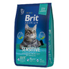 BRIT Premium Cat Adult Sensitive Корм сух.ягнёнок/индейка д/кошек с чувств.пищевар.8кг