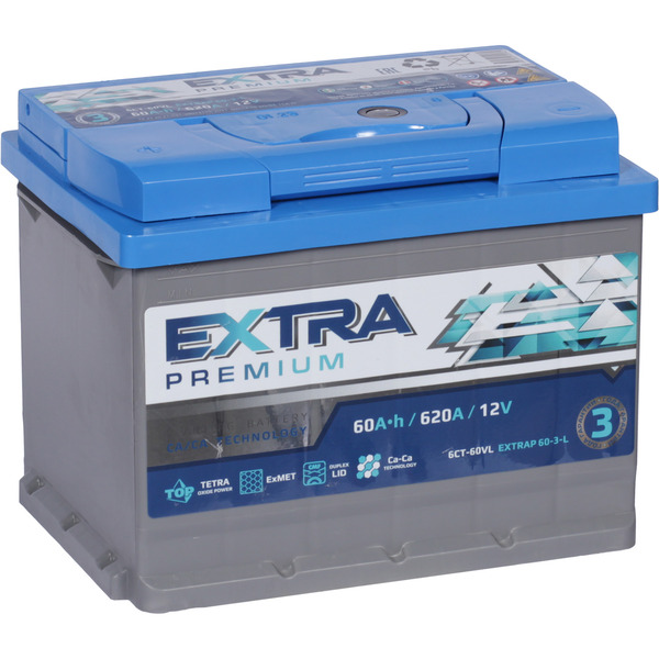 Автомобильный аккумулятор Актех Extra 60 Ач прямая полярность L2